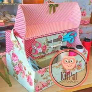 Kit de Cartonagem Maleta de Costura Milly by Simone Aguiar – KitPat  Cartonagem